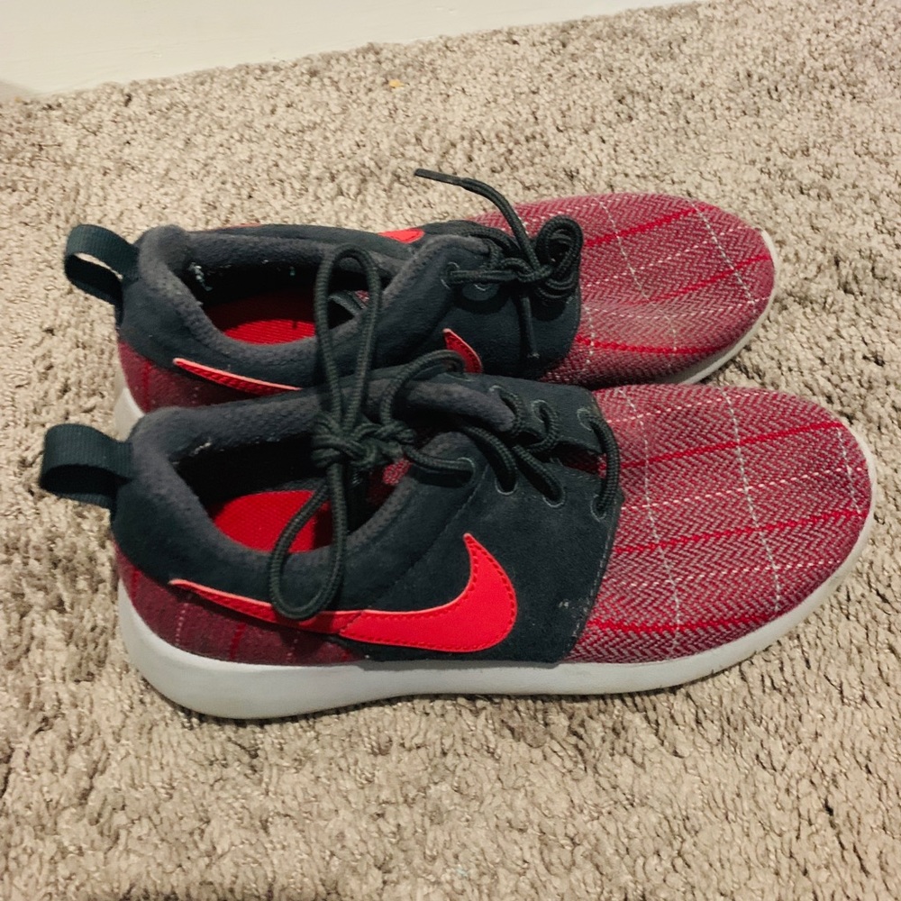 Red Nike youth sneakers